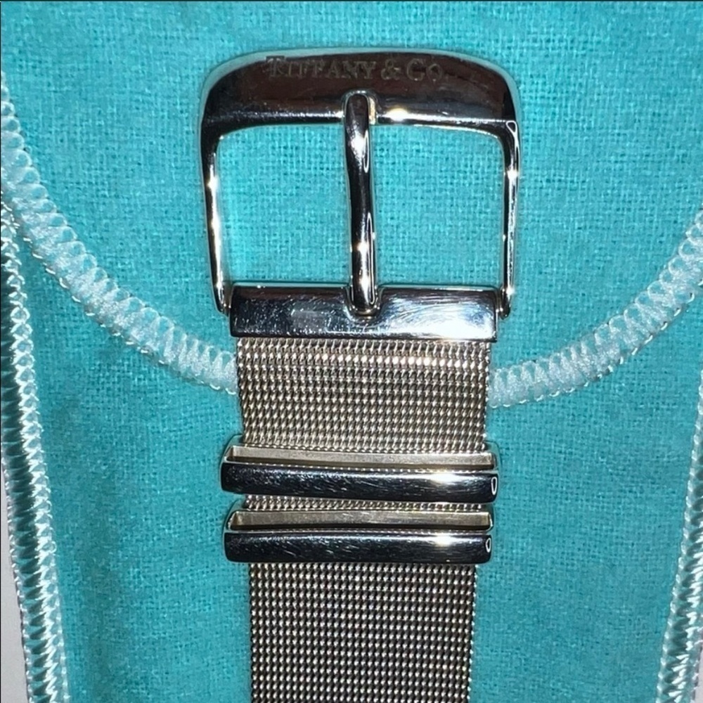 Tiffany & Co. “Somerset” Sterling Silver Mesh Buckle Bracelet NWT